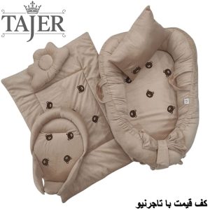 تشك لبه دار مخمل 5 تيكه گلدوزي كد 1162